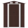 Multidom Záhradná kôlňa tmavohnedá 192x855x223 cm pozinkovaná oceľ
