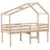 Multidom Vysoká posteľ so strechou 90x200 cm borovicový masív