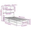 Multidom Posteľ s knižnicou bez matraca vosková 75x190 cm masívne drevo