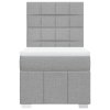Multidom Posteľný rám boxsping s matracom bledosivý 80x200 cm látka
