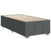 Multidom Posteľný rám boxsping s matracom tmavosivý 80x200 cm látka