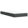 Multidom Posteľný rám boxsping s matracom tmavosivý 80x200 cm látka