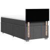 Multidom Posteľný rám boxsping s matracom tmavosivý 80x200 cm látka