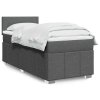 Multidom Posteľný rám boxsping s matracom tmavosivý 80x200 cm látka