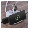 Prodlužovací kabel EMOS P0212CQ - kostka 2 m / 2 zásuvky / bílý / 2×USB-A + 1×USB-C+Qi / 1,5 mm2
