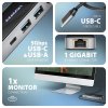 AXAGON HMC-6GLN, USB 5Gbps hub, 2x USB-A, USB-C, HDMI 4k/60Hz, RJ-45 GLAN, PD 100W, kábel USB-C 20cm