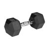 Pogumované litinové činky HEX 2x10 kg REBEL ACTIVE RBA-2325-10