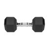 Pogumované litinové činky HEX 2x10 kg REBEL ACTIVE RBA-2325-10