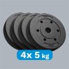 Sada bitumenových závaží 4x5kg, 31mm, REBEL ACTIVE RBA-2102