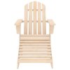 Multidom Záhradná stolička Adirondack, otoman a stolík jedľový masív