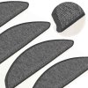 Multidom Schodové rohože 15 ks 56x17x3 cm béžovo-sivé polkruhové