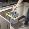 Hailo Odpadkový kôš Multi-Box Duo do kuchynskej skrinky L 2x14 l krémový 3659-001