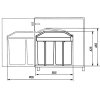 Hailo Odpadkový kôš Multi-Box Duo do kuchynskej skrinky L 2x14 l krémový 3659-001