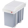Hailo Odpadkový kôš Multi-Box Duo do kuchynskej skrinky L 2x14 l krémový 3659-001