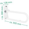 RIDDER Sklápacie madlo 55,5 cm 100 kg A0130101