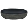 Multidom Umývadlo na dosku sivo-čierne oválne 59x40x14 cm keramické