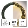 LED vianočná nano reťaz zelená, 15 m, vonkajšia aj vnútorná, teplá biela, časovač