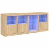 Multidom Komoda s LED svetlami dub sonoma 164x37x67 cm