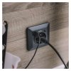 Zásuvka s USB-A+USB-C, antracit