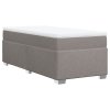 Multidom Posteľný rám boxspring s matracom sivohnedý 90x190 cm látka