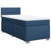 Multidom Posteľný rám boxspring s matracom modrý 90x190 cm látka