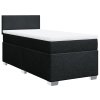 Multidom Posteľný rám boxspring s matracom čierny 90x200 cm látka