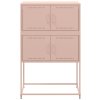 Multidom Komoda ružová 68,5x38,5x107 cm oceľ