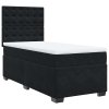 Multidom Posteľný rám boxspring s matracom čierny 80x200 cm zamat