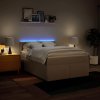 Multidom Posteľný rám boxspring s matracom krémový 140x200 cm látka