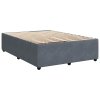 Multidom Posteľný rám boxspring s matracom tmavosivý 160x200 cm zamat