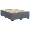 Multidom Posteľný rám boxspring s matracom tmavosivý 160x200 cm zamat
