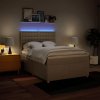Multidom Posteľný rám boxspring s matracom krémový 140x200 cm látka