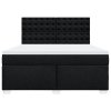 Multidom Posteľný rám boxspring s matracom čierny 180x200 cm látka