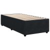 Multidom Posteľný rám boxspring s matracom čierny 90x200 cm zamat
