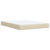 Multidom Posteľný rám boxspring s matracom krémový 160x200 cm látka