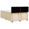 Multidom Posteľný rám boxspring s matracom krémový 160x200 cm látka
