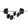 Multidom Stojan na drepy so sadou činiek barbell a dumbbell 60,5 kg