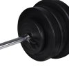 Multidom Stojan na drepy so sadou činiek barbell a dumbbell 60,5 kg