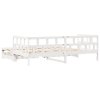 Multidom Rozkladacia denná posteľ s matracmi bez matraca biela 90x200 cm