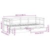 Multidom Denná posteľ zásuvky biela 90x200 cm masívna borovica