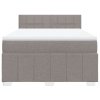 Multidom Posteľný rám boxspring s matracom sivohned 160x200 cm látka