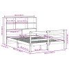 Multidom Posteľ s knižnicou bez matraca 160x200 cm borovicový masív