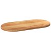 Multidom Stolová doska bledohnedá 120x60x4 cm dubový masív oválny