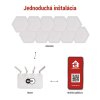 GoSmart LED svietidlo Hexagon, štartovací sada, 10 dielov, 19 W, RGBIC stmievateľné, WiFi