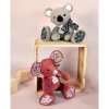 Doudou Histoire d´Ours Plyšová kamarádka tmavě růžová myška 25 cm