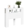 Multidom Čelo s LED biele 120x18,5x103,5 cm kompozitné drevo