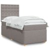 Multidom Posteľný rám boxspring s matracom sivohnedý 90x190 cm látka