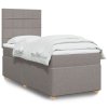 Multidom Posteľný rám boxspring s matracom sivohnedý 90x190 cm látka