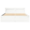 Multidom Posteľný rám s čelom biely 120x190 cm kompozitné drevo