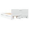 Multidom Posteľný rám s čelom biely 120x190 cm kompozitné drevo